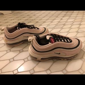 Pink and Black Nike 97s